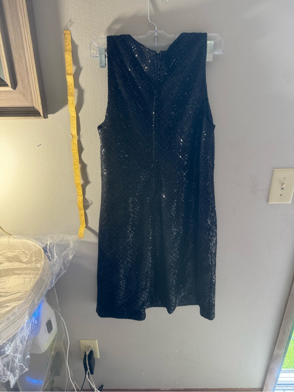 Lauren Ralph Lauren Black Sequin Sleeveless Shift Dress - Picture 4 of 12